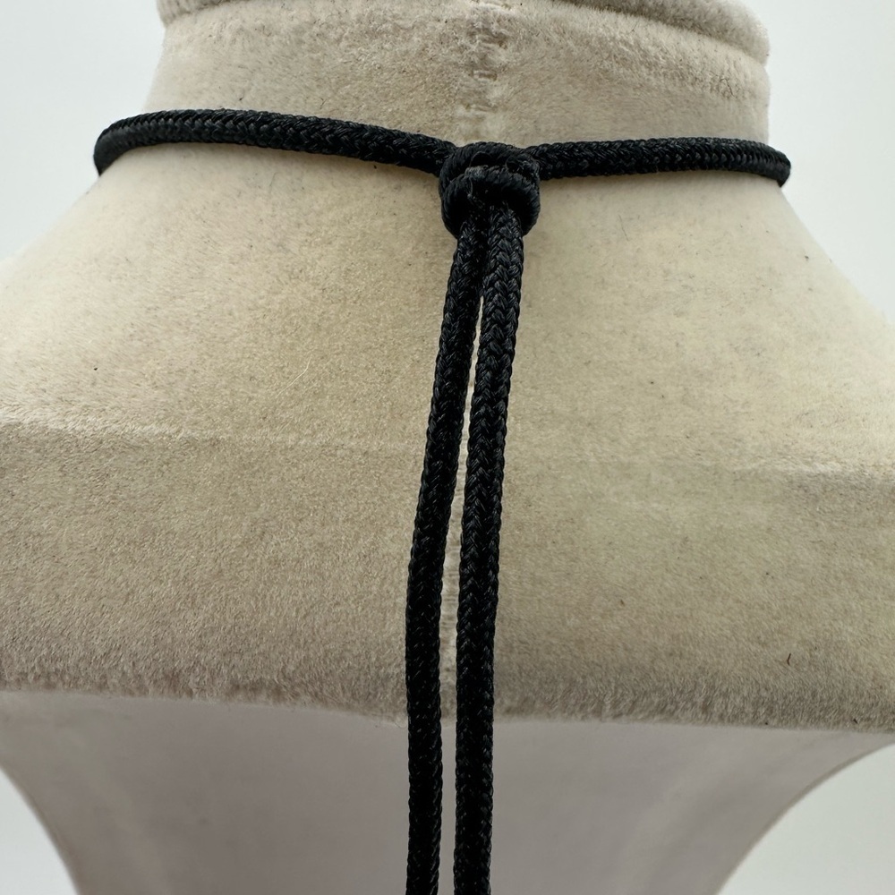 Tai Chi Stone Tiger Pendant Necklace with Silver Accent Bead on Adjustable Rope - Picture 10 of 10